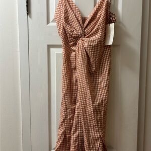 Zara gingham dress with slits